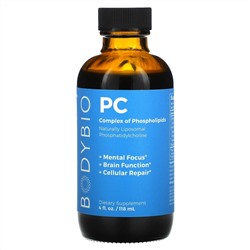 BodyBio, PC, Complex of Phospholipids, 1,300 mg, 4 fl oz (118 ml)