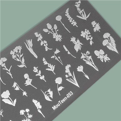 Диск для стемпинга металлический «Floral vibe», 12 × 6 см
