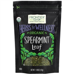 Frontier Natural Products, Organic Spearmint Leaf, 1.48 oz (42 g)