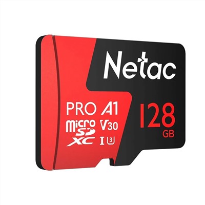 Карта флэш-памяти MicroSD 128 Гб Netac P500 Extreme Pro UHS-I (100 Mb/s) + SD адаптер (Class 10)