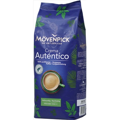Mövenpick. Crema Autentico (зерновой) 1 кг. мягкая упаковка