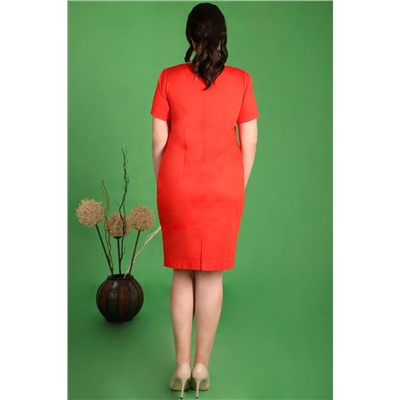 Платье-футляр красное дизайнерское