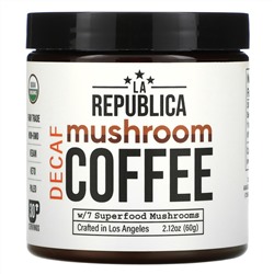 LA Republica, Mushroom Coffee W/ 7 Superfood Mushrooms, Decaf, 2.12 oz (60 g)