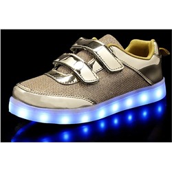 Светящиеся LED кроссовки для девочки A01gold
