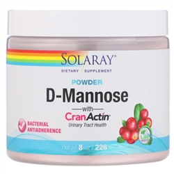 Solaray, D-манноза с порошком CranActin, 2000 мг, 226 г (8 унций)