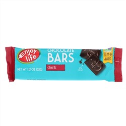 Enjoy Life Foods, Шоколадные батончики, темный шоколад, 1,12 унц. (32 г)