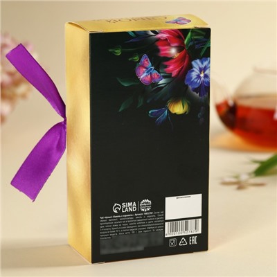 Чай чёрный «Цвети от счастья», вкус: ваниль и карамель, 100 г.