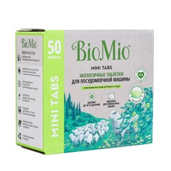 Таблетки для посудомоечной машины BioMio TABS с маслами бергамота и юдзу, 50 шт