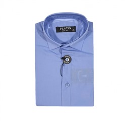 SSP6A-SLK Рубашка для мальчика кор. рукав Platin (голубой)
