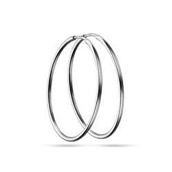 Серьги из серебра без вставки, А-2700230, 3 см