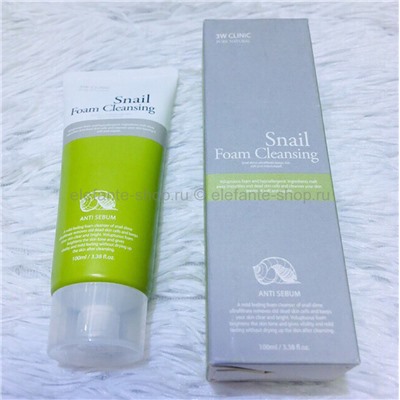 Пенка для умывания 3W Clinic Snail Foam Cleansing Anti-Sebum 100ml (125)