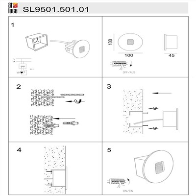 SL9501.501.01 Светильник уличный настенный ST-Luce Белый LED 1*1W 4000K