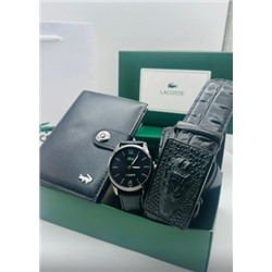 Подарочный набор для мужчины ремень, часы, кошелек + коробка #21134346