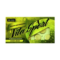 Жевательные таблетки "Vita Sport" с эхинацеей, яблоко IRONMAN, 12 шт