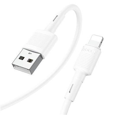 Кабель USB - Apple lightning Hoco X83 (повр. уп.)  100см 2,4A  (white)