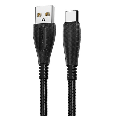 Кабель USB - Type-C Borofone BX38 Cool (повр. уп)  100см 3A  (black)