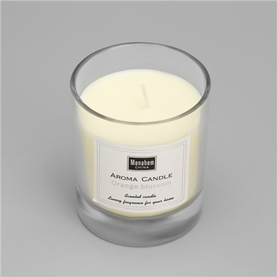 Свеча ароматическая "Aroma Candle", цветок апельсина, 8х9 см