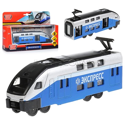 Модель металл Поезд Экспресс 16 см, (открыв.двери) инерц. коробке