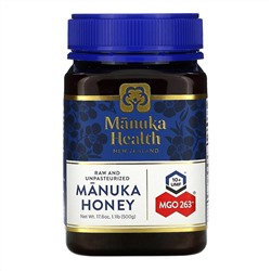 Manuka Health, Мед манука, метилглиоксаль 263+, 500 г (1,1 фунта)