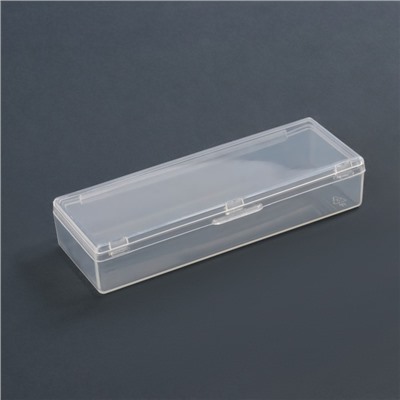 Органайзер для хранения, с крышкой, 1 секция, размер 9,3 × 3,1 × 1,6 см, цвет прозрачный
