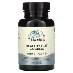Terra Origin, Healthy Gut Capsules with Vitamin D, 60 Capsules