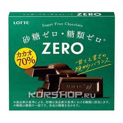 Шоколад без сахара Zero Mild 70% Lotte, Япония, 50 г Акция