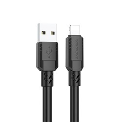 Кабель USB - Apple lightning Borofone BX81 (повр. уп.)  100см 2,4A  (black)