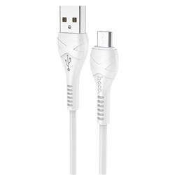 Кабель USB - micro USB Hoco X37 Cool power (повр. уп)  100см 2,4A  (white)