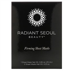 Radiant Seoul, тканевая маска для упругости кожи, 5 шт. по 25 мл (0,85 унции)