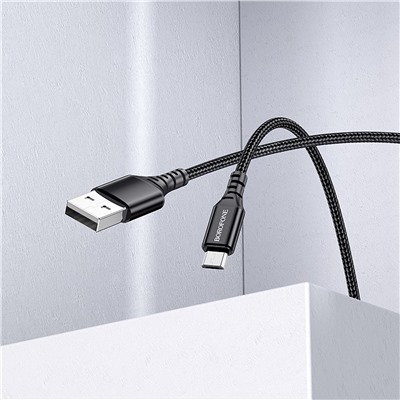 Кабель USB - micro USB Borofone BX54 Ultra bright (повр. уп.)  100см 2,4A  (black)