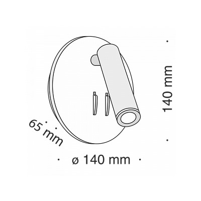 Настенный светильник (бра) Ios 176 3000К 9Вт IP 20 C176-WL-01-6W-B. TM Maytoni