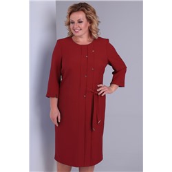 Женское платье бордового цвета повседневное больших размеров