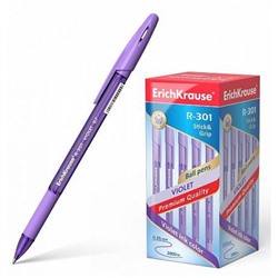 Ручка шариковая R-301 GRIP Violet Stick 0.7мм 44592 фиолетовая Erich Krause