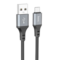 Кабель USB - micro USB Hoco X86 Spear  100см 2,4A  (black)