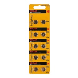 Элемент марганцево-щелочный Kodak AG10 (389 LR1130, LR54) (10-BL) (10/100)