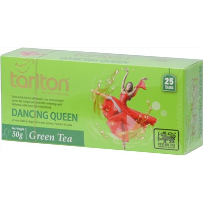 TARLTON. В пакетиках. Зеленый чай «Танец Королевы» 50 гр. карт.пачка, 25 пак.