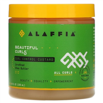Alaffia, Beautiful Curls, крем для послушных локонов, для любых локонов, нерафинированное масло ши, 235 мл (8 жидк. унций)