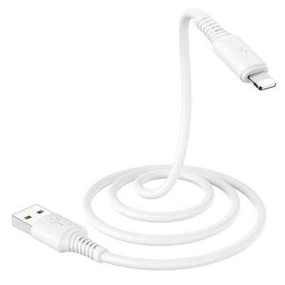 Кабель USB - Apple lightning Borofone BX47 Coolway (повр. уп)  100см 2,4A  (white)