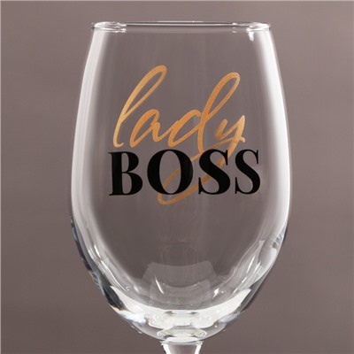 Бокал для вина на День матери «Lady boss», 360 мл