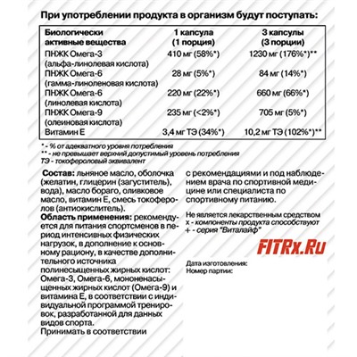 Омега 3-6-9, капсулы FIT-Rx, 90 шт