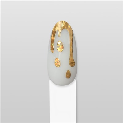 Наклейки для ногтей «Мороженное», цвет золотистый/голографический