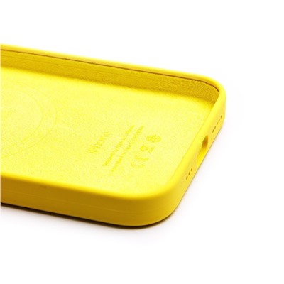 Чехол-накладка ORG Silicone Case SafeMag с анимацией для "Apple iPhone 13" (lemon zest)