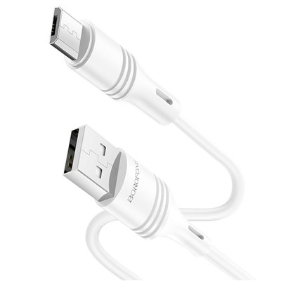 Кабель USB - micro USB Borofone BX43 CoolJoy  100см 2,4A  (white)