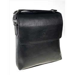 Мужская сумка-планшет из экокожи, чёрная через плечо