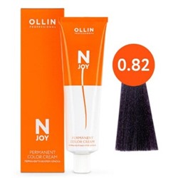 OLLIN "N-JOY" 0/82 - сине-фиолетовый, перманентная крем-краска для волос 100мл