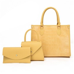 Набор сумок из 3 предметов, арт А110, цвет: желтый