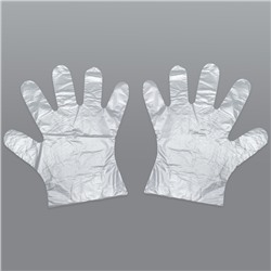 Перчатки одноразовые, универсальный размер, 100 шт, 0,4 микр, прозрачные