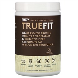 RSP Nutrition, TrueFit, сывороточный протеиновый коктейль из экологически чистых ингредиентов, шоколад, 940 г (2 фунта)