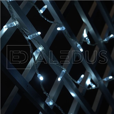 Гирлянда (Нить) ALEDUS 10 м, прозрачный провод, белый, без мерцания