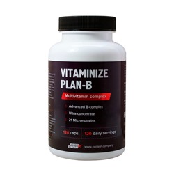 Комплекс мультивитаминный "Vitaminize plan-B", капсулы PROTEIN.COMPANY, 120 шт